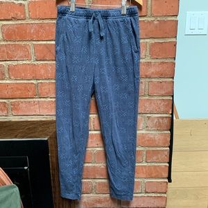 Tea Collection navy blue print pattern joggers